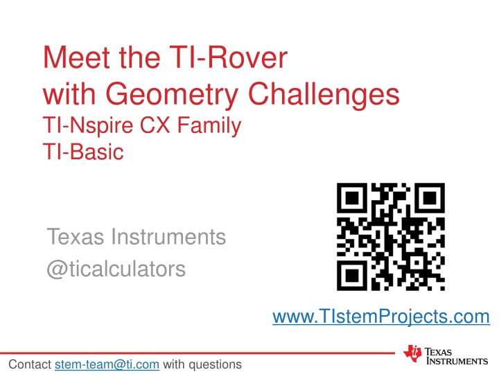 meet the ti rover with geometry challenges