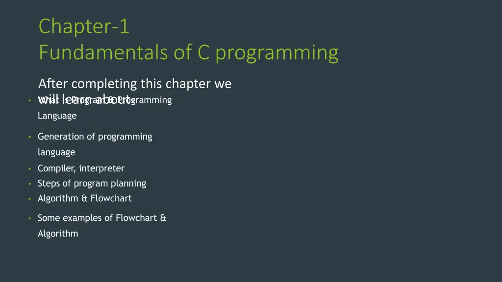 chapter 1 fundamentals of c programming