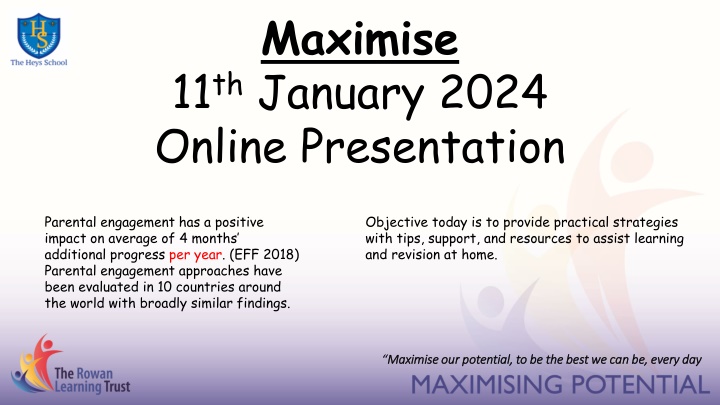 maximise 11 th january 2024 online presentation