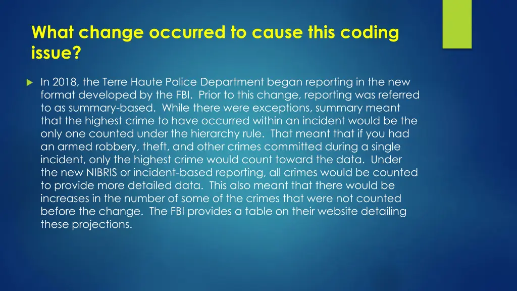 what change occurred to cause this coding issue