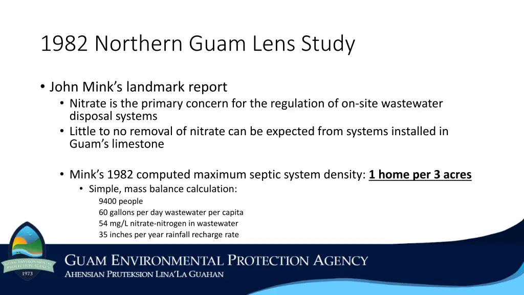 1982 northern guam lens study