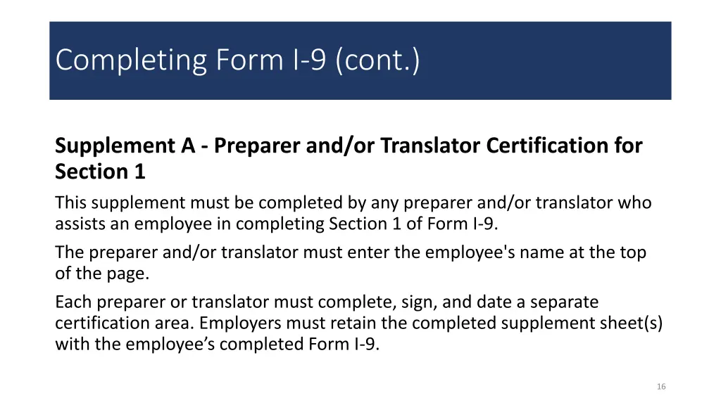 completing form i 9 cont 4