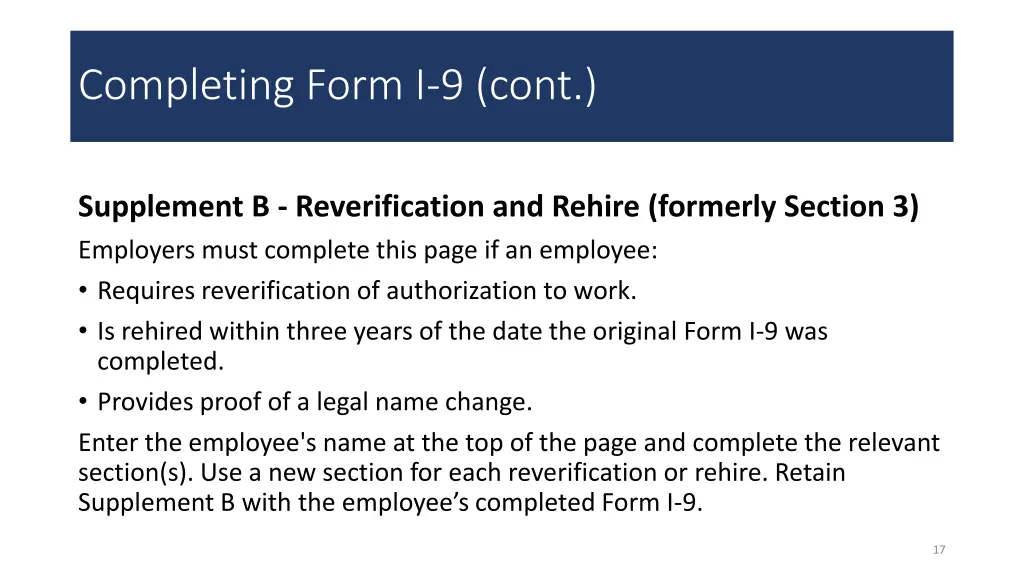 completing form i 9 cont 5