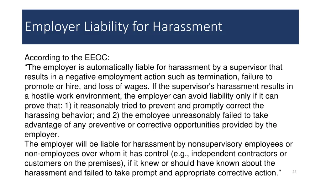 employer liability for harassment