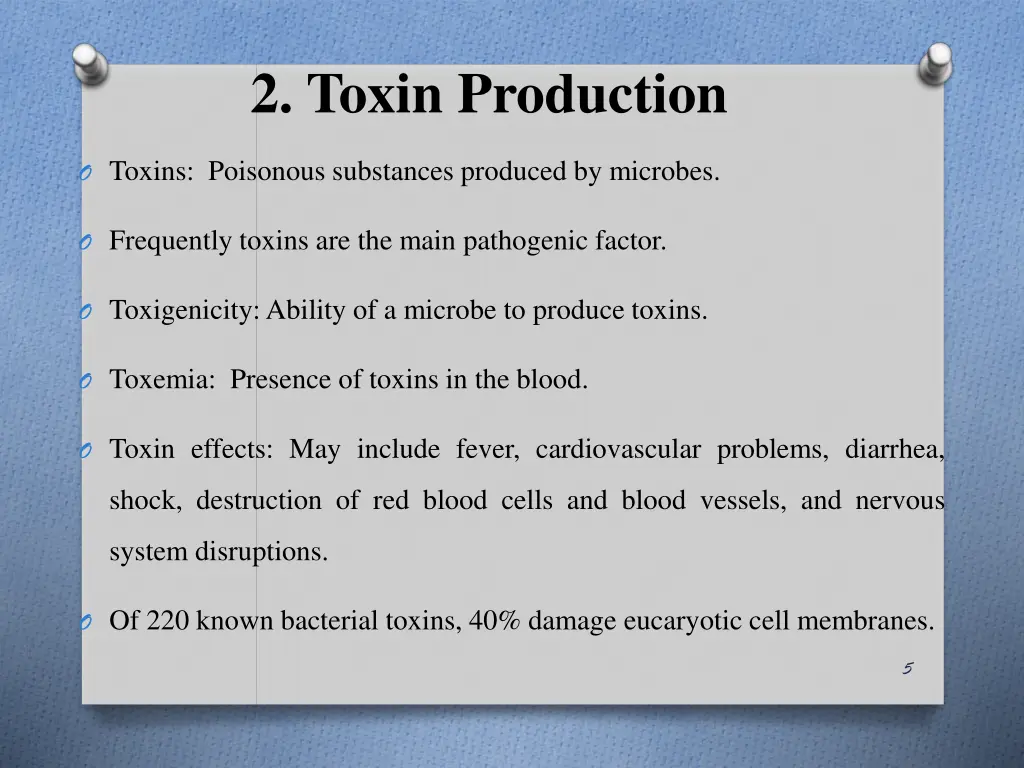 2 toxin production
