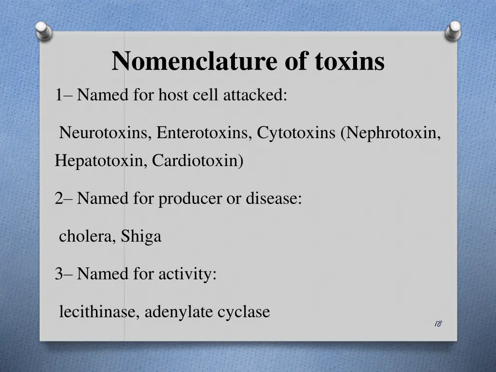 nomenclature of toxins 1 named for host cell