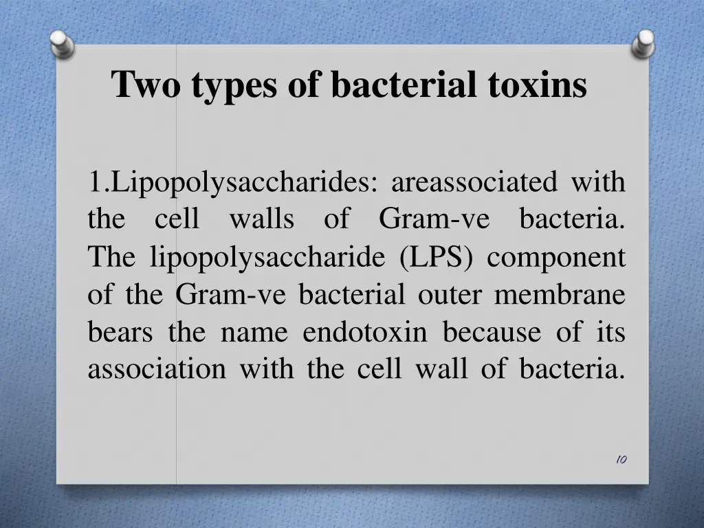 two types of bacterial toxins