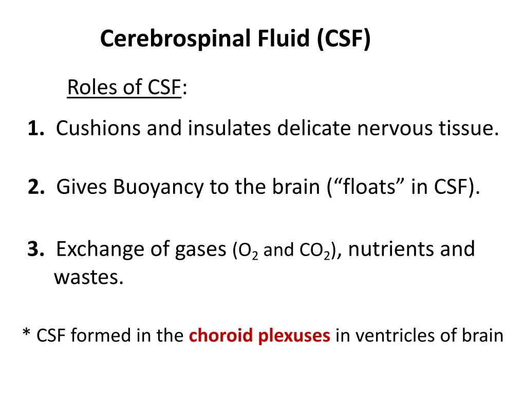 cerebrospinal fluid csf