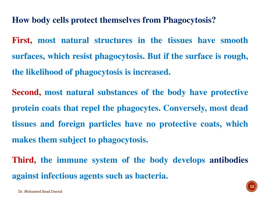 how body cells protect themselves from