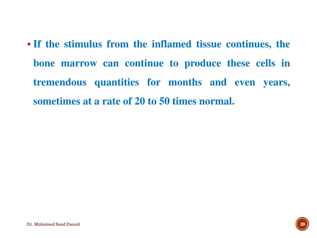 if the stimulus from the inflamed tissue