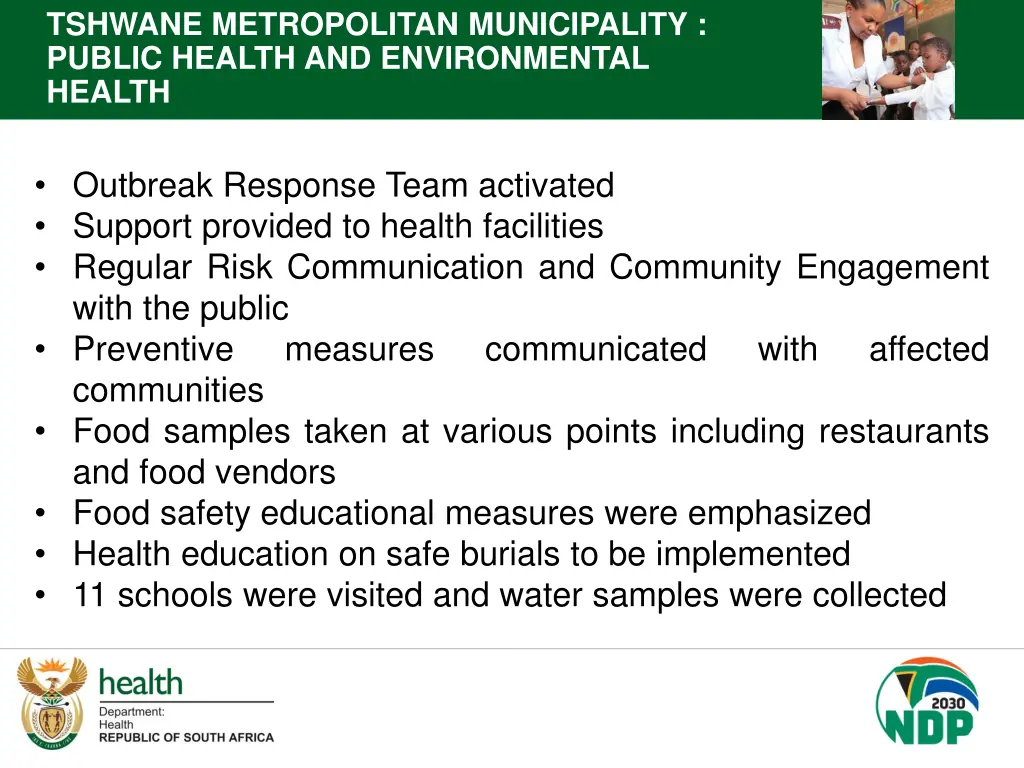 tshwane metropolitan municipality public health
