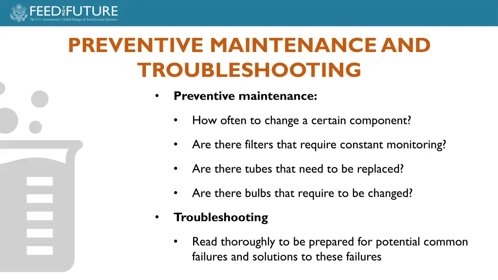 preventive maintenance and troubleshooting