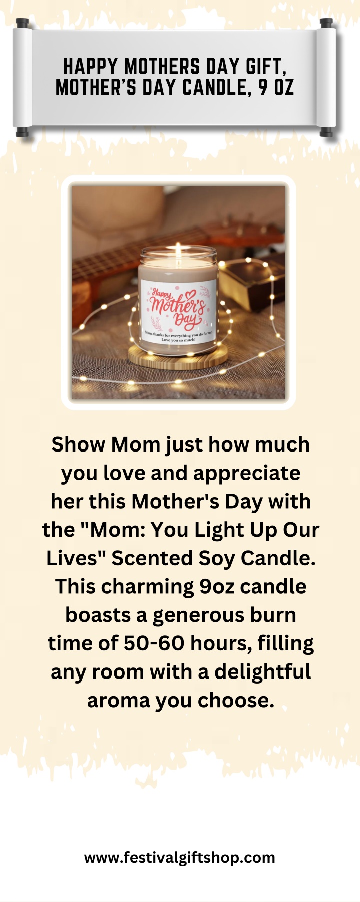 happy mothers day gift mother s day candle 9 oz