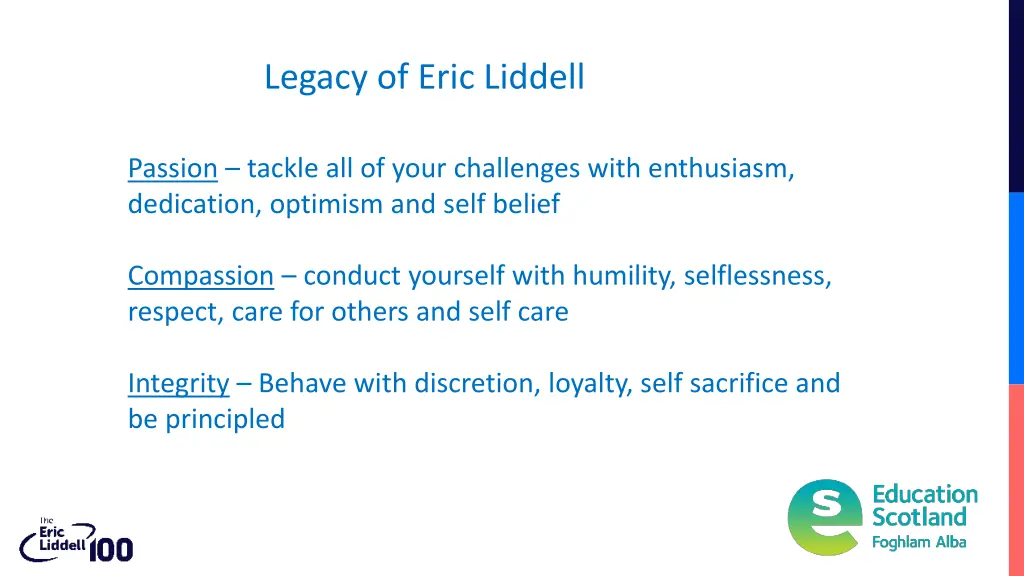 legacy of eric liddell