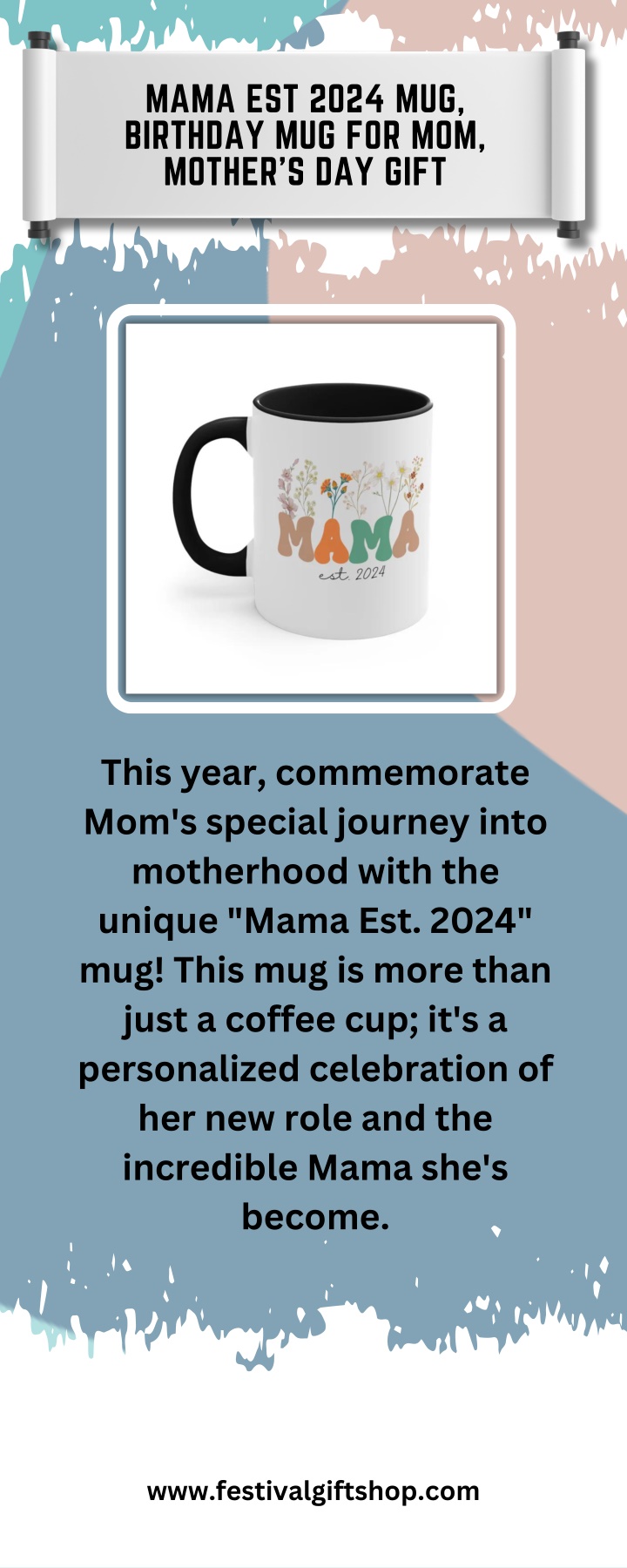 mama est 2024 mug birthday mug for mom mother