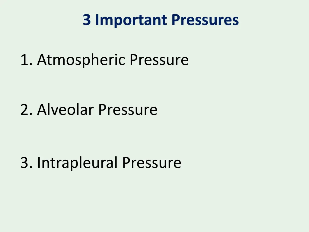 3 important pressures