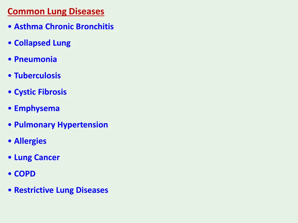 common lung diseases