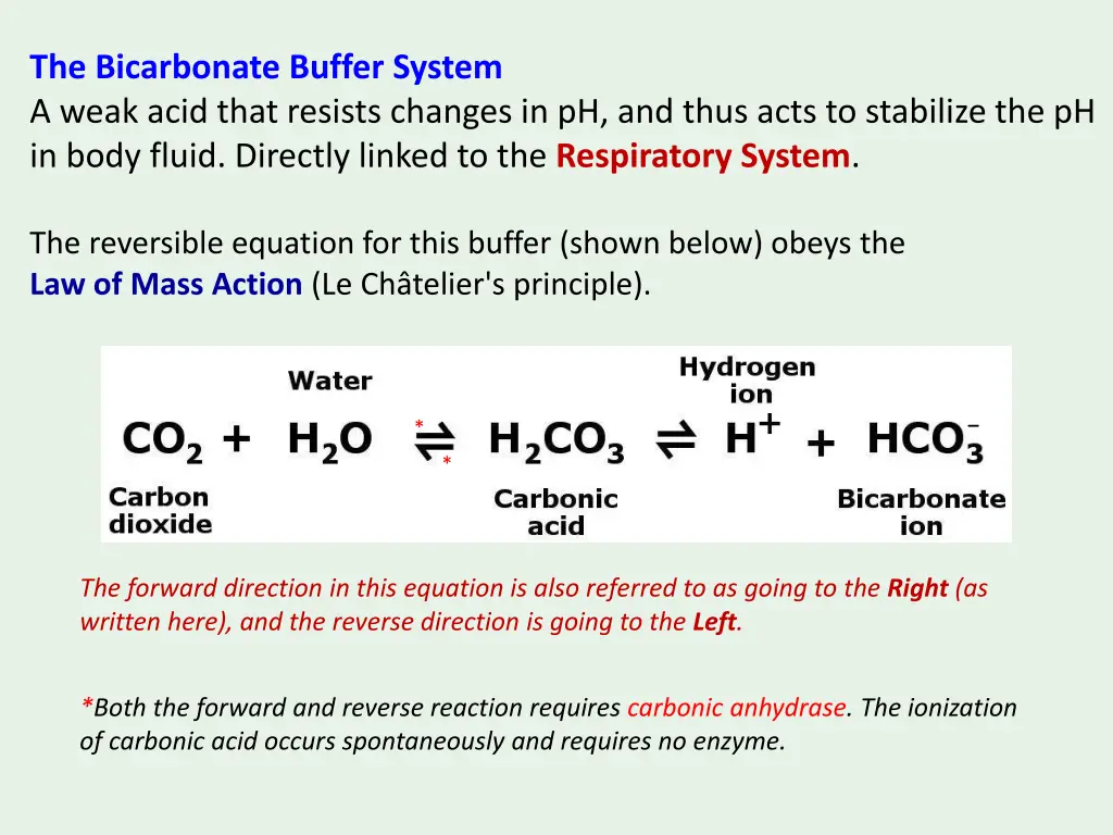 the bicarbonate buffer system a weak acid that