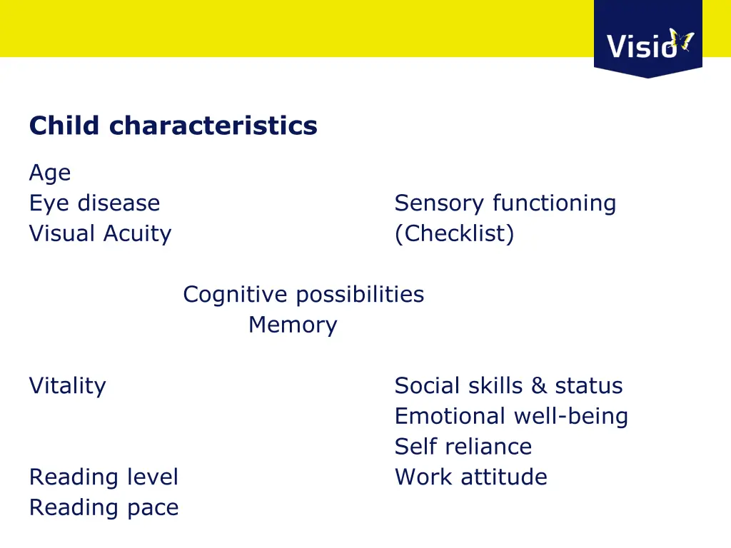 child characteristics