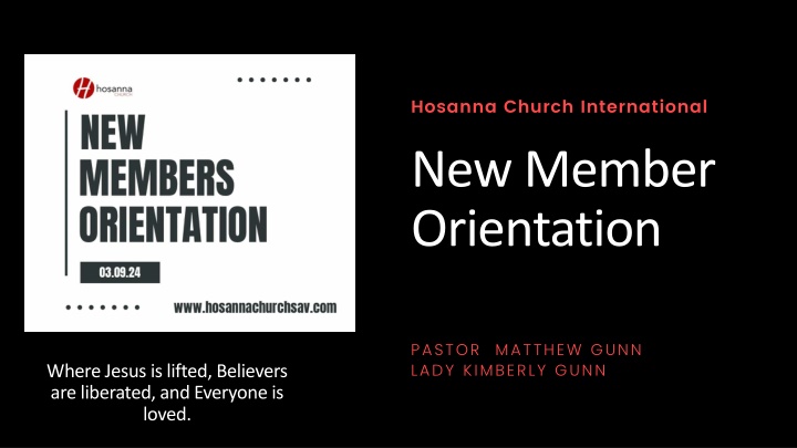 hosanna church international new member