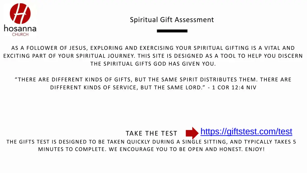 spiritual gift assessment