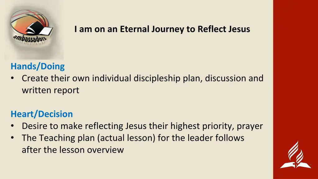 i am on an eternal journey to reflect jesus 1