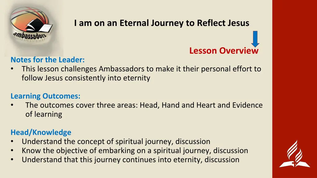 i am on an eternal journey to reflect jesus