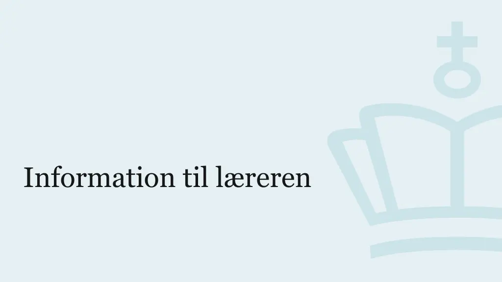 information til l reren 1