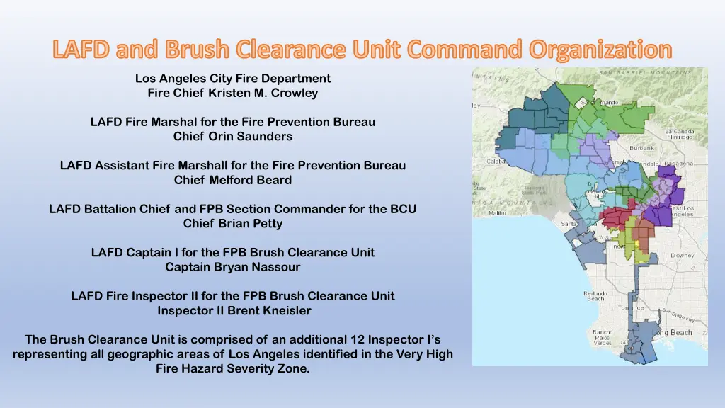 lafd and brush clearance unit command organization