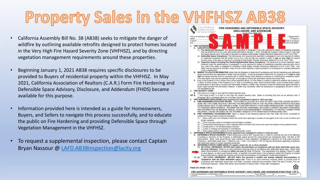 property sales in the vhfhsz ab38