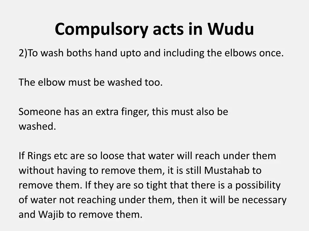 compulsory acts in wudu