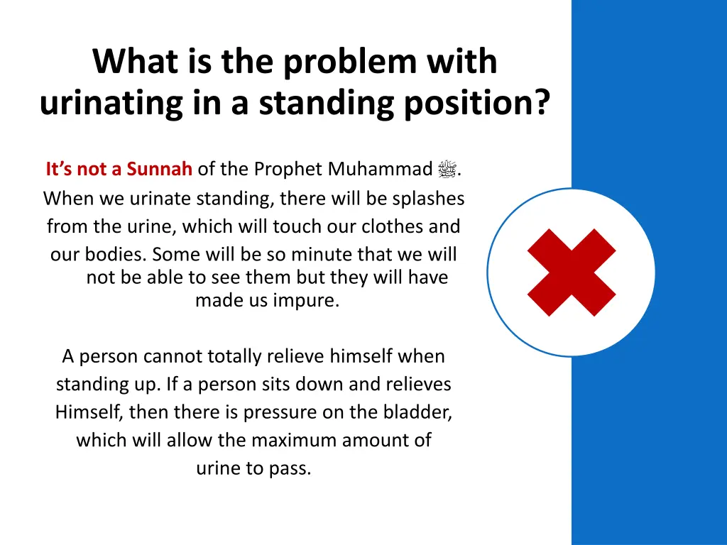 what is the problem with urinating in a standing