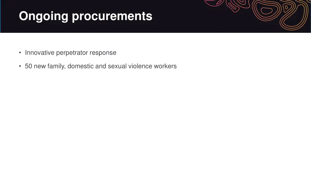 ongoing procurements