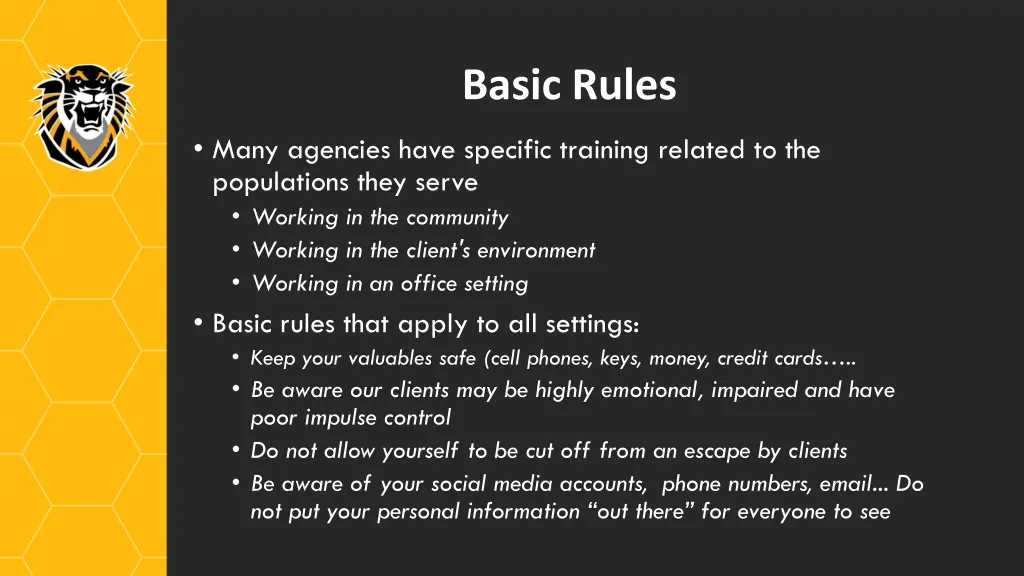 basic rules