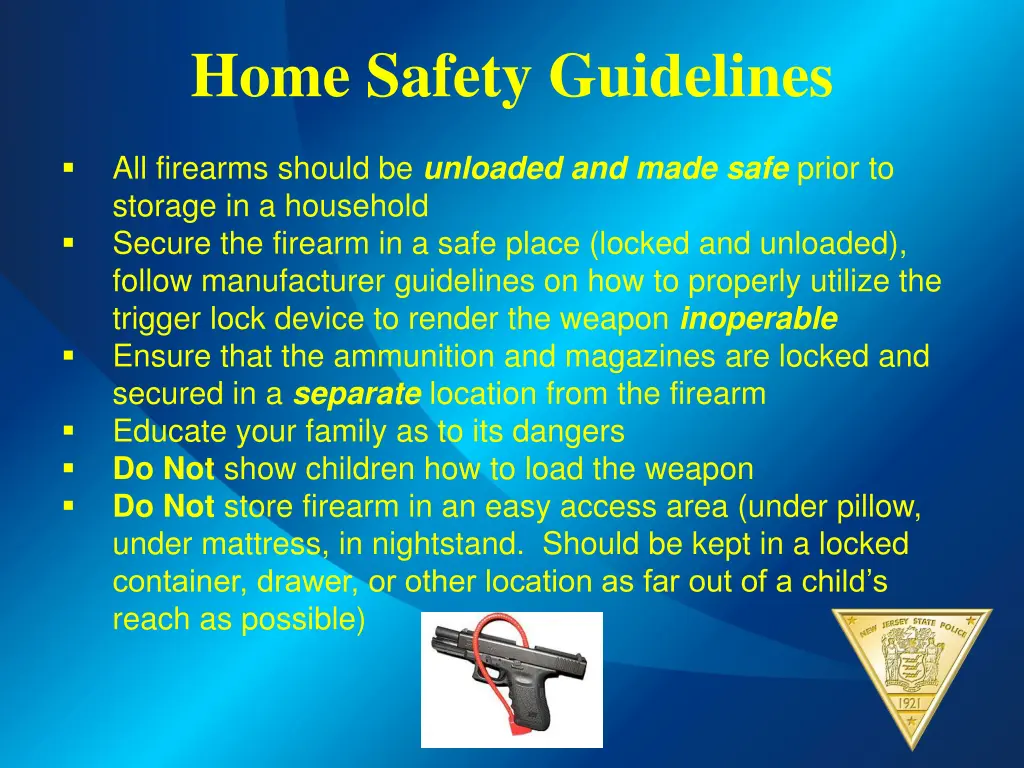 home safety guidelines