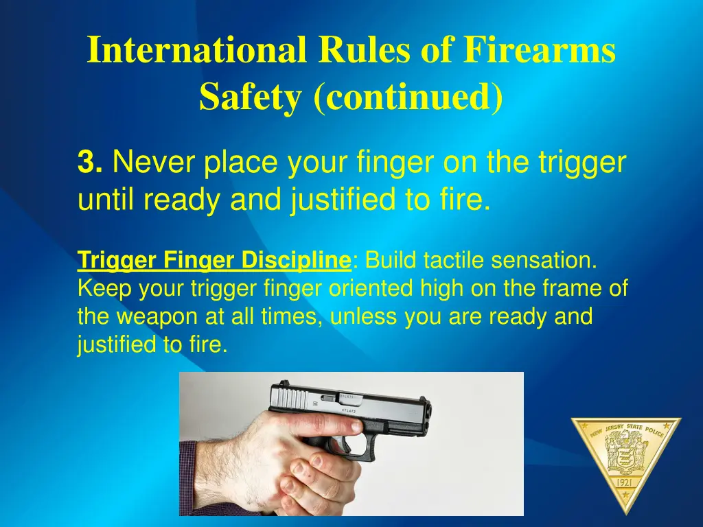 international rules of firearms safety continued 1