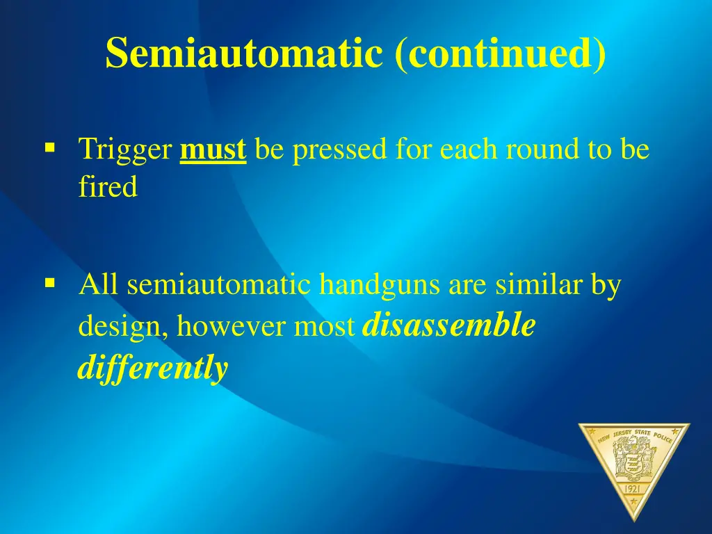 semiautomatic continued