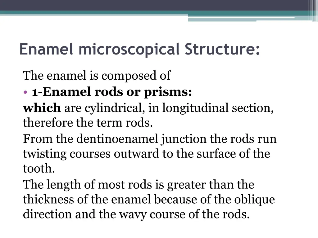 enamel microscopical structure