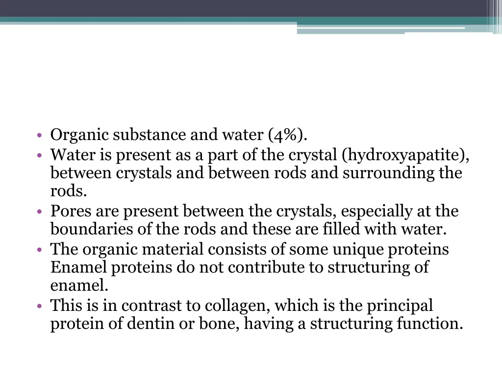 organic substance and water 4 water is present