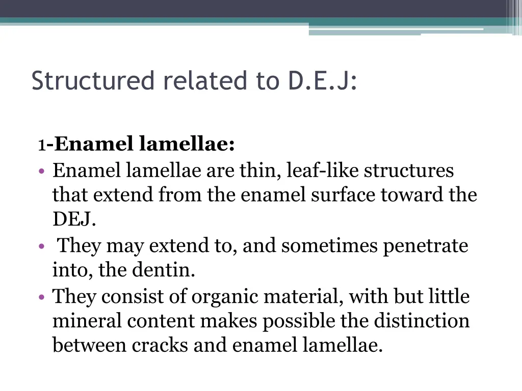 structured related to d e j