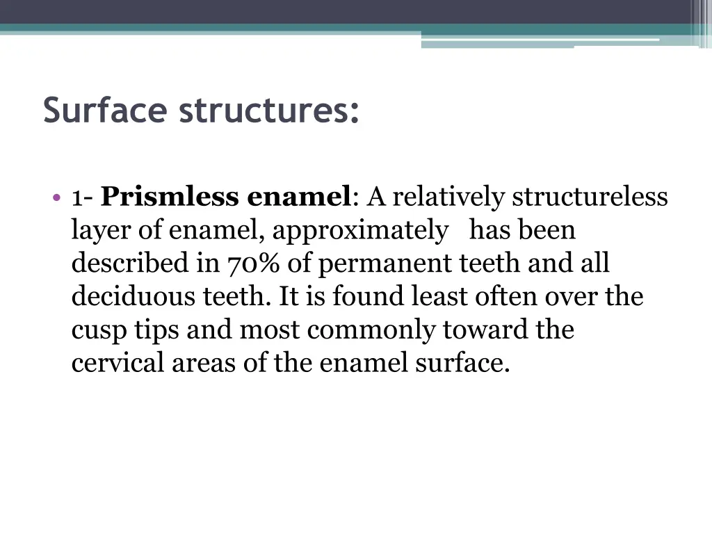 surface structures