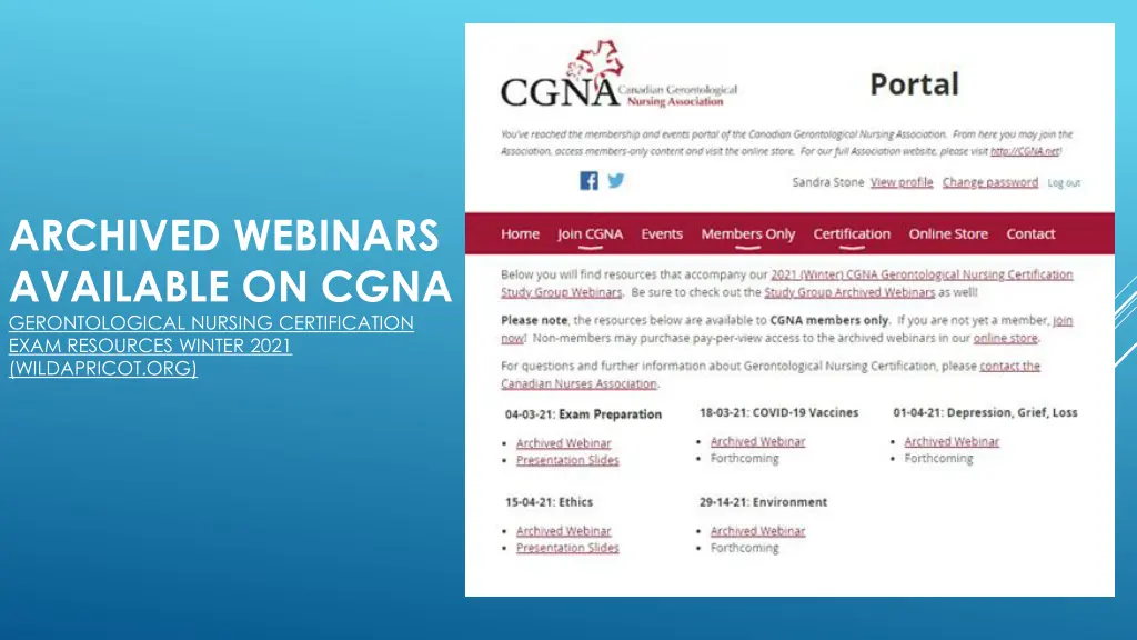 archived webinars available on cgna