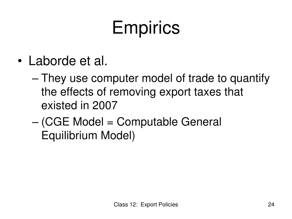 empirics