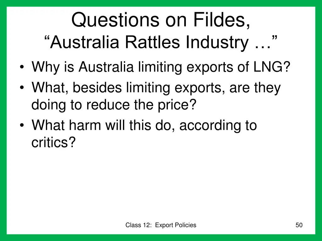 questions on fildes australia rattles industry