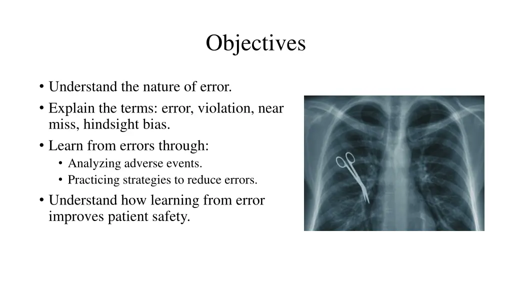 objectives