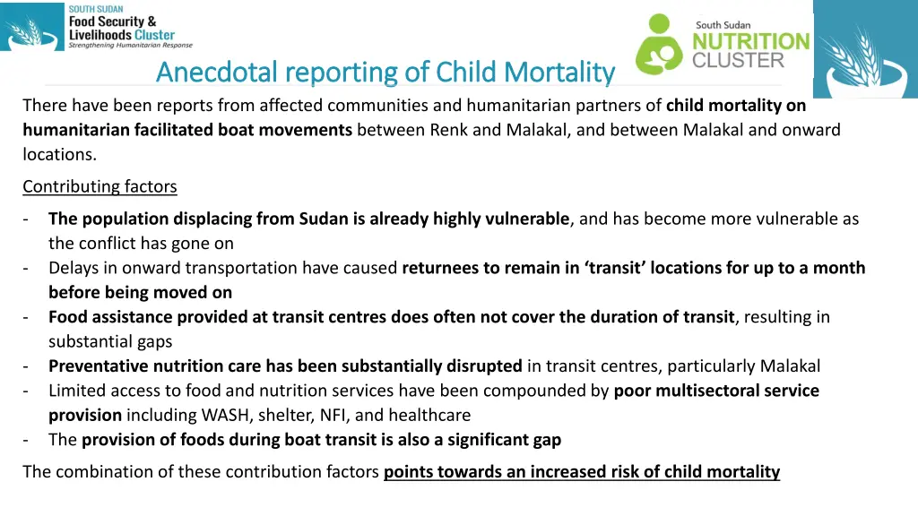 anecdotal reporting of child mortality anecdotal