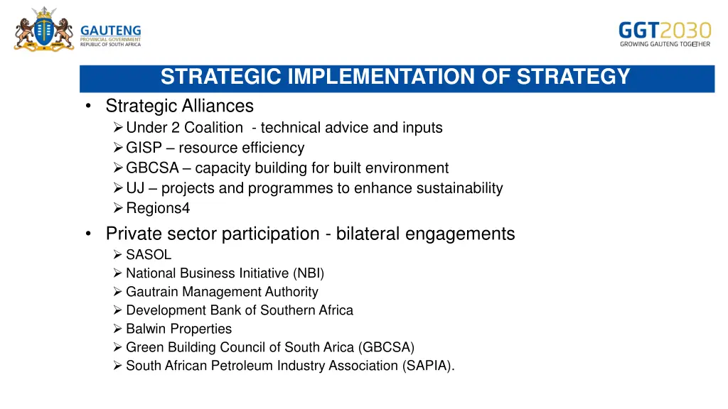 strategic implementation of strategy strategic