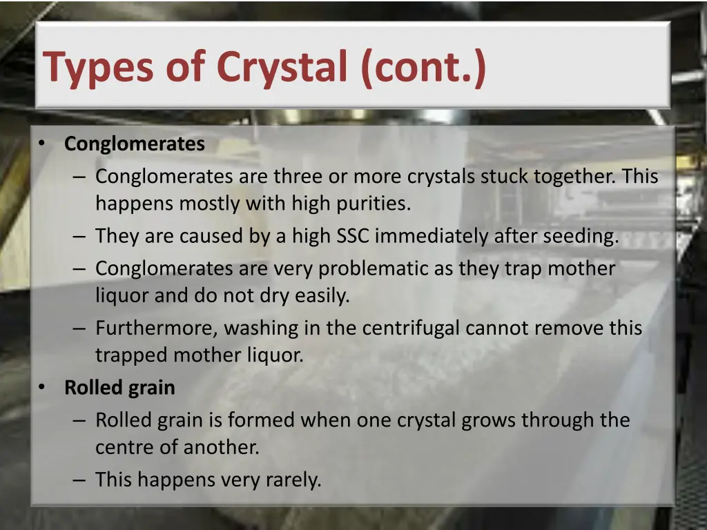 types of crystal cont