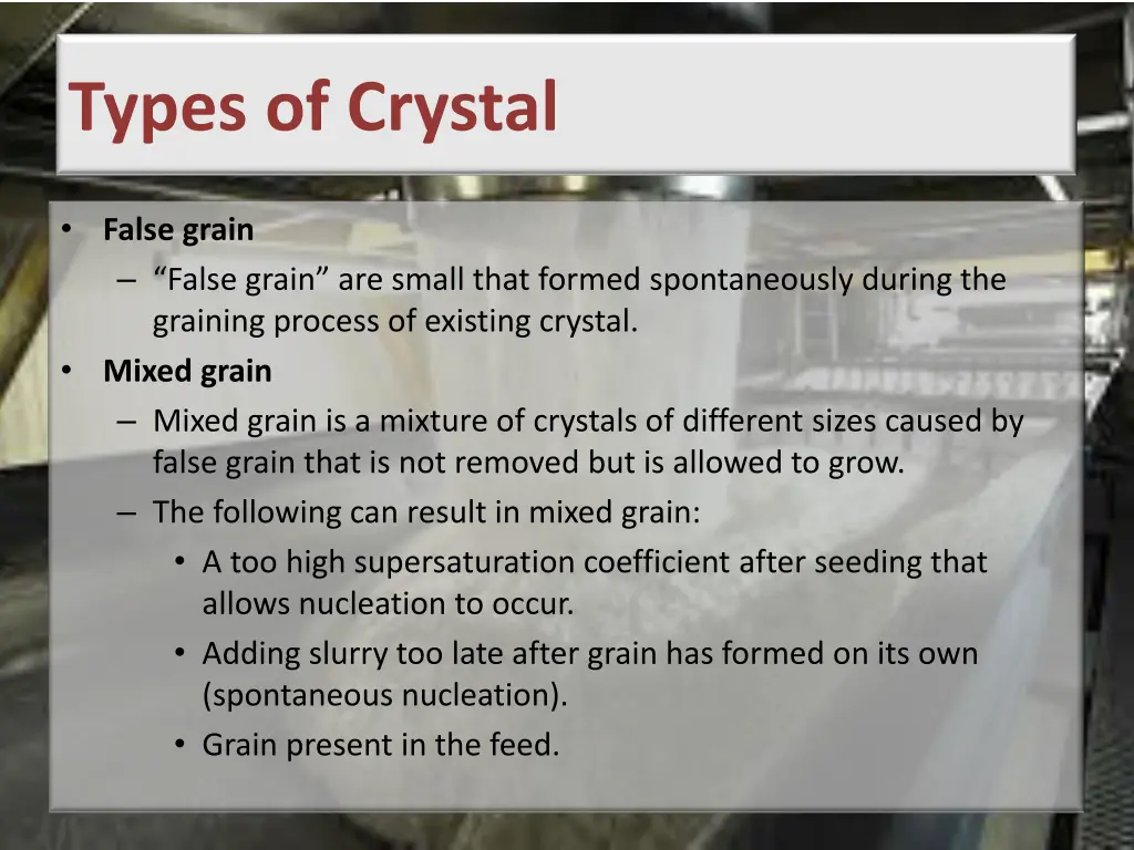 types of crystal