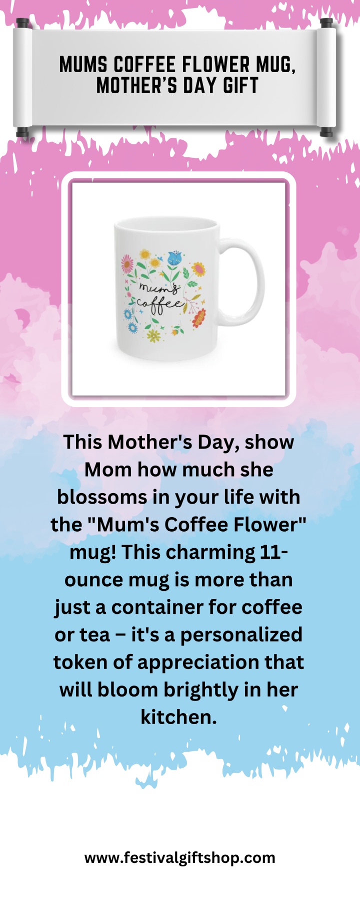 mums coffee flower mug mother s day gift